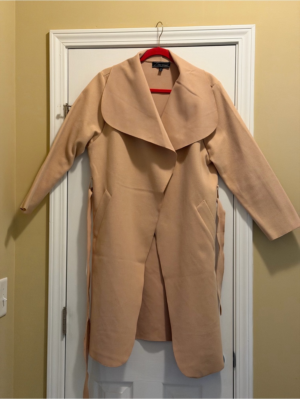 Wrap Coat with Wide Collar